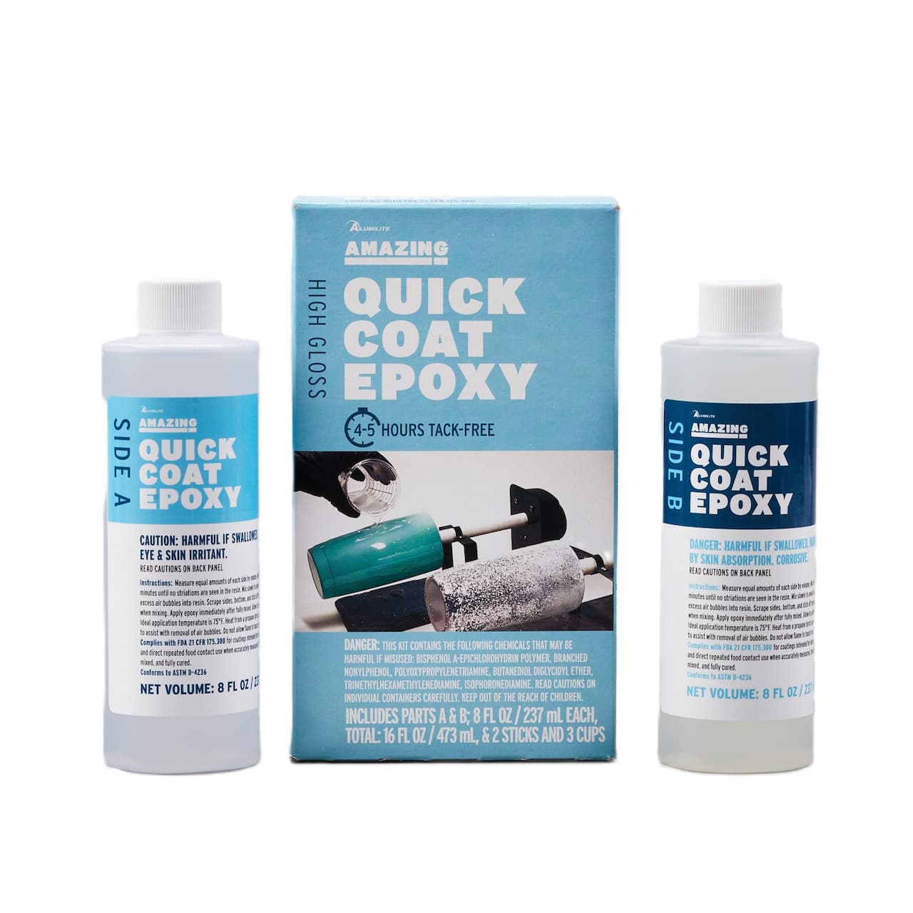 8 Pack: Alumilite™ 16oz. High Gloss Amazing Quick Coat Epoxy